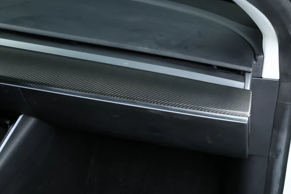 Car Accessories Interior Trims For Tesla Model 3 & Y Dry Carbon Fiber Dashboard Cover – Image 2