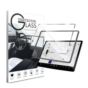 9H Hardness Explosion-Proof Anti-Scratch Center Control Car Gps Navigation 15" Tempered Glass Screen Protector For Tesla Model 3